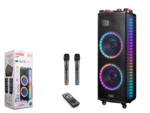 Nodar NDR1212S 12 Bluetooth Speaker Mikrofonlu Uzaktan Kumandalı 2x12 400-330-1090MM