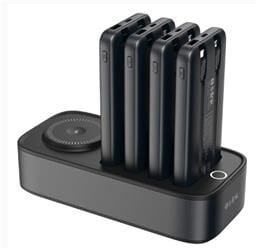 S-link IP-DS40 4 Adet 10000mAH Powerbank li  15W Kablosuz Şarj Siyah Taşınabilir Şarj İstasyonu