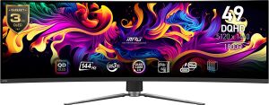 MSI 49 MPG 491CQP QD-OLED 0.03MS 144HZ HDMI-DP Kavisli Gaming Monitör 5120x1440