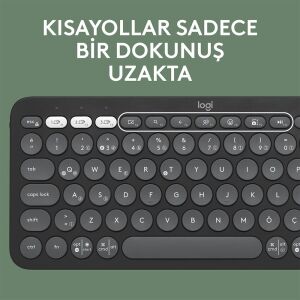 LOGITECH Pebble 2 Bluetooth Grafit Klavye - Mouse Set (920-012245)