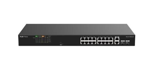 Ruijie-Reyee RG-ES118FGS-LP 16 Port POE+ 2 Port 10-100-1000 Mbps + 2 Port SFP 120W