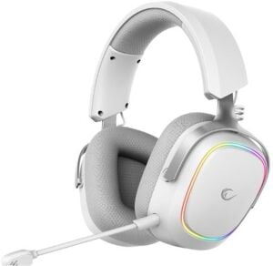 Rampage RETSU Beyaz-Gri Kablosuz 2.4G+ Bluetooth Kumaş Mikrofonlu Oyuncu Kulaklığı