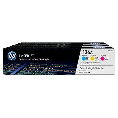 CF341A No 126A 3'lü Paket Camgöbeği,Magenta,Sarı 1000 Sayfa Lazer Toner