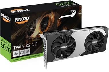 Inno3D GeForce RTX5070 Twin x2 OC 12GB GDDR7 192 Bit DLSS 4 Ekran Kartı