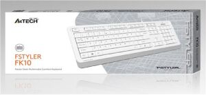 A4 Tech Fk10 Q Usb Fsytyler Beyaz Tr Fn-Mmedya Klavye