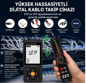 Novacom NVC-LT300S 3 Lcd Ekranlı Tdr Metraj - Pse Voltaj - Fiber Optik Kablo Test Cihazı
