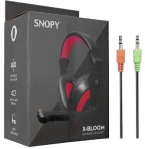 Snopy SN-633 X-BLOOM Siyah-kırmızı Kulak Üstü Gaming Oyuncu Mikrofonlu Kulaklık