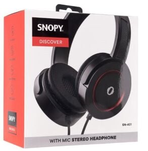 Snopy SN-401 DISCOVER Kırmızı Güçlendirilmiş Bass Etkili Mikrofonlu Kulaklık