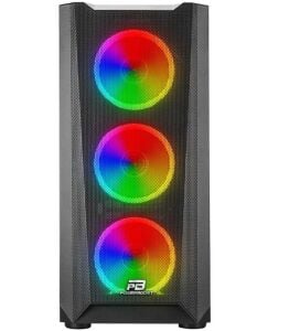 POWERBOOST VK-W001B Gaming Mid-Tower PC Kasası Siyah 360mm Soğutma Desteği