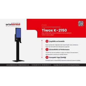 TIWOX 21.5  K-2150B CORE i7 5.nesil 16GB RAM-256GB SSD-W102D-Karekod ve Barkod Yazıcılı Kiosk Siyah