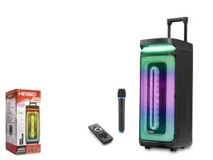 KIMISO QS4230 Mikrofonlu 8 Bluetooth Speaker Uzaktan Kumandalı 2x8 265-300-675MM Usb-TfCard