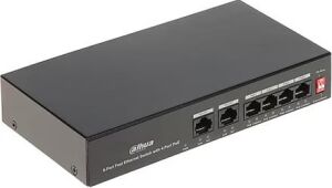 Dahua PFS3006-4ET-36 6 Port 10-100 (4 Poe + 2fe Uplınk Toplam 36W Poe)