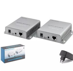 HADRON HDX1600 HDMI KVM Extender 4K 30 Hz 60 m - Gümüş