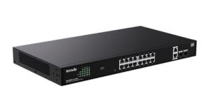 Tenda TEG2220P-16-250W 16 Port 10-100-1000 POE +2 SFP Switch Cloud Yönetilebilir Çelik Kasa Switch