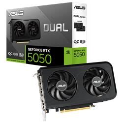 Asus Dual GeForce RTX5050 OC Edition DUAL-RTX5050-O8G-NVIDIA 8GB GDDR6 DLSS 4 128 Bit Ekran Kartı