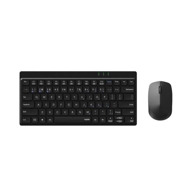 RAPOO 8000GT Kablosuz Siyah Klavye - Mouse Set (13385)