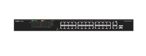 Ruijie-Reyee RG-ES126S-P 26 Port 10-100 Mbps 1 Port Uplink + 1 Port 10-100-1000 Mbps Poe 370W Switch