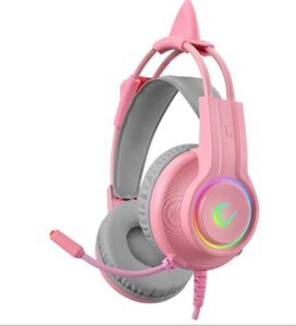 Rampage RM-K91 X-CATTY Pembe USB 7.1 Version RGB Gaming Oyuncu Mikrofonlu Kulaklık