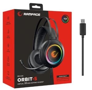 Rampage RM-K45 ORBIT-S Siyah RGB Led 7.1 Gaming Mikrofonlu Oyuncu Kulaklığı