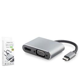 HADRON HDX7839 TYPE-C TO HUB HDTV 4K 30HZ + TYPE-C + USB + VGA 4IN1 GRİ