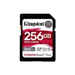 Kingston SDR2-256GB Canvas React Plus SDXC UHS-II 300R-260W U3 V90 for Full HD-4K-8K Hafıza Kartı