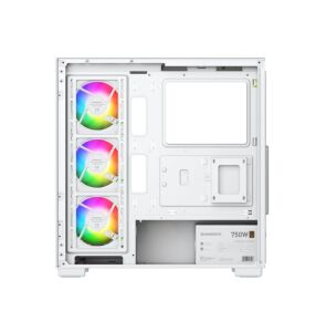 GAMEBOOSTER 750W 80+ BRONZE Seaview A7505W Gaming Mid-Tower PC Kasası Beyaz