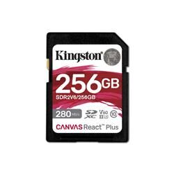 Kingston SDR2V6-256GB Canvas React Plus SDXC UHS-II 280R-150W U3 V60 for Full HD-4K SD Hafıza Kartı