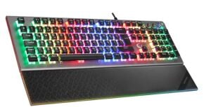 Rampage KB-R101 IMPRESSIVE Gri-Siyah USB RGB Aydınlatmalı İnce Tasarım Red Switch Oyuncu Klavyesi
