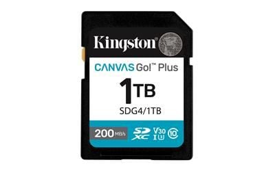 Kingston SDG4-1TB 1TB SDXC Canvas Go Plus Gen4 200MB-s C10 UHS-I U3 V30 Hafıza Kartı