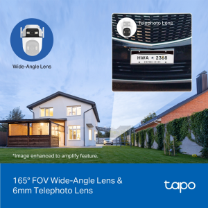TP-LINK 3MP Dual Lens PT Speed Dome WiFi Kablosuz Pan-Tilt IP Kamera Tapo C545D