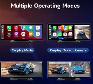 Ottocast 10 Taşınabilir Apple CarPlay & Android Auto, Ön & Arka Kameralı Araç Multimedya