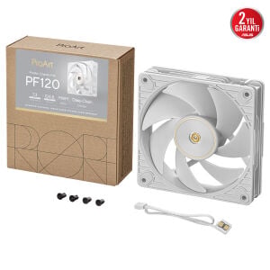 ASUS 120MM ProArt PF120 90DA00M3-B09000 3000RPM PWM Beyaz Kasa/Radyatör Fanı