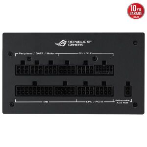 ASUS 1000W 80+ GOLD ROG STRIX 1000G AURA PCIe5.0 Tam Modüler Power Supply