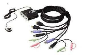 Aten CS692 2 Port USB 2.0 HDMI KVMP 2-Port USB HDMI-Audio Cable KVM Switch with Remote Port Selector