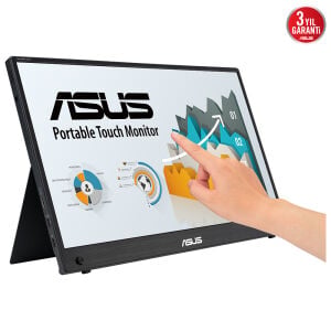 ASUS 15.6 IPS Dokunmatik ZenScreen MB16AMTR 5ms 60Hz mHDMI-TypeC Bataryalı Taşınabilir Monitör 1920x1080 / 90LM04S0-B02170