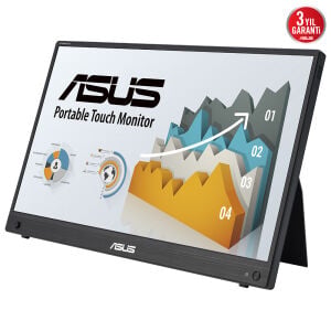 ASUS 15.6 IPS Dokunmatik ZenScreen MB16AMTR 5ms 60Hz mHDMI-TypeC Bataryalı Taşınabilir Monitör 1920x1080 / 90LM04S0-B02170
