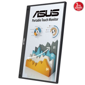 ASUS 15.6 IPS Dokunmatik ZenScreen MB16AMTR 5ms 60Hz mHDMI-TypeC Bataryalı Taşınabilir Monitör 1920x1080 / 90LM04S0-B02170