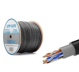 Nodar Nd2000 Utp Cat6 Dışmekan Kablo 23Awg Çift Pvc 4P- 1-0.50Mm Cca 305M Siyah