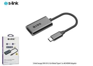 S-link Swapp SW-U512 4K@30Hz Gri Metal Type-C to 4K HDMI Adaptör