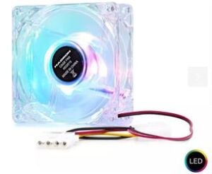 Hadron Hdx1516 8Cm Kasa Fanı 4Pin Led Transparent