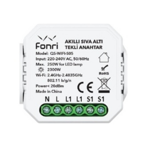 FONRI Akıllı Sıva Altı Perde/Panjur Anahtarı