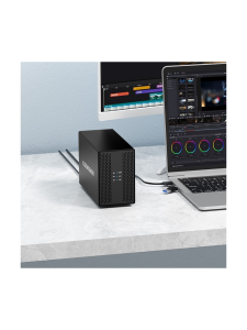 CODEGEN CDG-HDC-35DUO 2x 2.5/3.5 SATA HDD/SSD 2x20TB USB 3.0 5Gbps RAID 0/1 JBOD Dual Harici Disk Kutusu