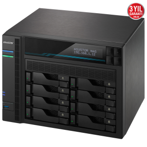 ASUSTOR 8diskli Atom QC-24GB RAM-2-10Gbe Nas Server AS6508T (44385)