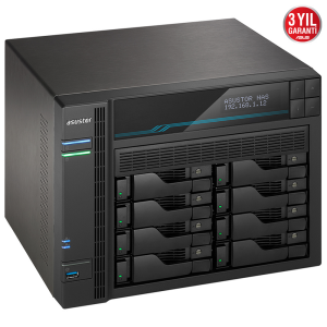 ASUSTOR 8diskli Atom QC-24GB RAM-2-10Gbe Nas Server AS6508T (44385)