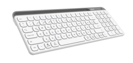 Everest KB-BT90 Beyaz-Gri Bluetooth+ 2.4Ghz  Q Mac-Win-Android-Ios Uyumlu Kablosuz klavye