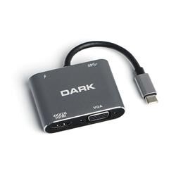 Dark DK AC U31XHDV  USB 3.1 Type-C' den 4K UHD HDMI & VGA Dönüştürücü Adaptör