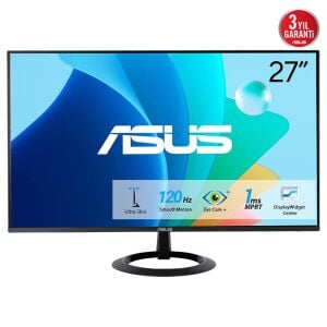 Asus 27 VZ279HG IPS 1920x1080 1MS 120hz HDMI VGA 3yil Cercevesiz Düsük Mavi Isik Ultra Slim Monitör