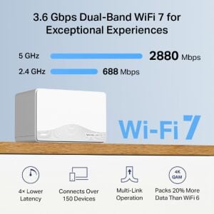MERCUSYS HALO H25BE W�f�7 BE3600 Dual Band Router 2-li set
