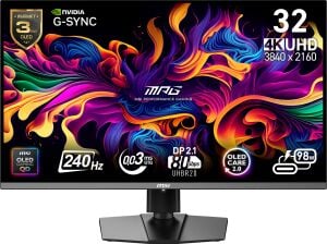 MSI 31.5 MPG 322URX QD-OLED 0.03MS 240HZ HDMI-DP TYPEC Gaming Monitör 3840x2160