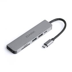 Dark DK-AC-U31X38 USB 3.1 Type-C 6 in 1 HDMI-TF SD Kart -USB 3.0 & USB 2.0-USB-C PD Çevirici HUB